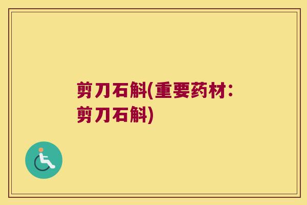 剪刀石斛(重要药材:剪刀石斛) 剪刀石斛(重要药材:剪刀石斛)