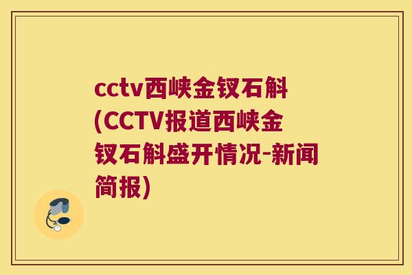 cctv西峡金钗石斛(CCTV报道西峡金钗石斛盛开情况-新闻简报)