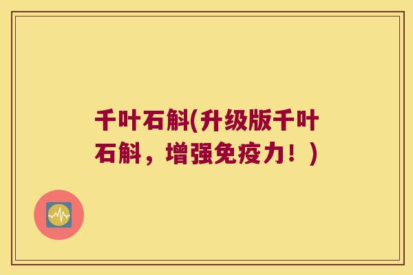 千叶石斛(升级版千叶石斛，增强免疫力！)