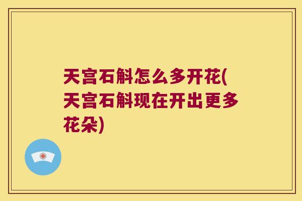 天宫石斛怎么多开花(天宫石斛现在开出更多花朵)