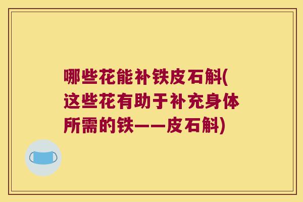 哪些花能补铁皮石斛(这些花有助于补充身体所需的铁——皮石斛)