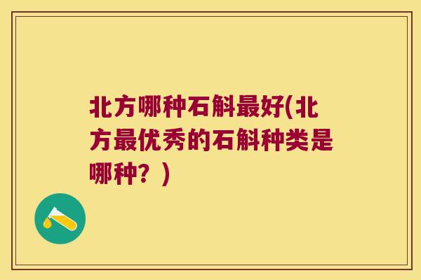 北方哪种石斛最好(北方最优秀的石斛种类是哪种？)