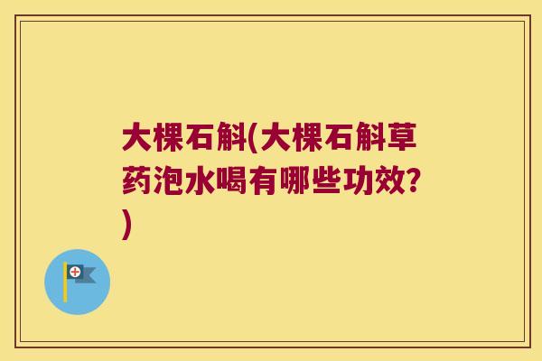 大棵石斛(大棵石斛草药泡水喝有哪些功效?) 大棵石斛(大棵石斛草药泡水喝有哪些功效?)
