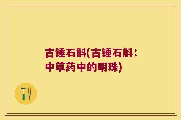 古锤石斛(古锤石斛：中草药中的明珠)