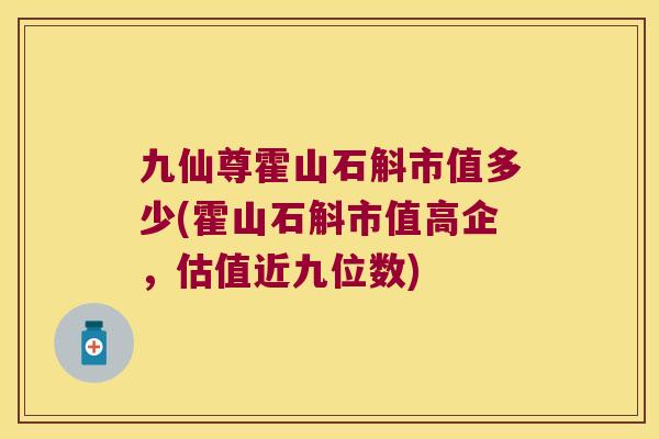 九仙尊霍山石斛市值多少(霍山石斛市值高企，估值近九位数)