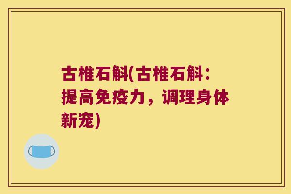 古椎石斛(古椎石斛：提高免疫力，调理身体新宠)