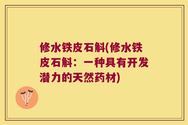 修水铁皮石斛(修水铁皮石斛：一种具有开发潜力的天然药材)