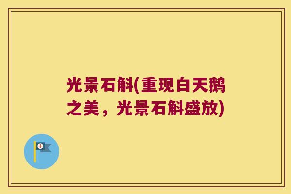 光景石斛(重现白天鹅之美，光景石斛盛放)