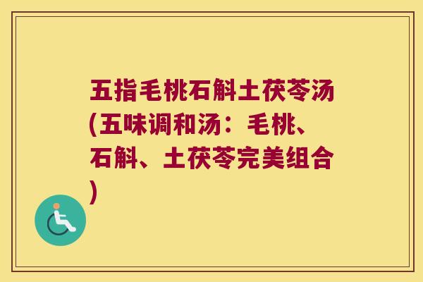 五指毛桃石斛土茯苓汤(五味调和汤：毛桃、石斛、土茯苓完美组合)