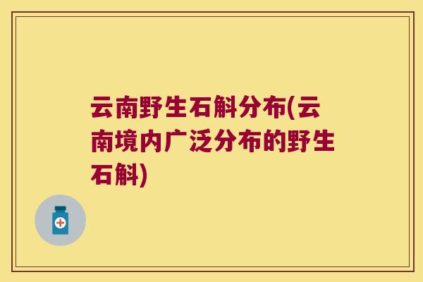 云南野生石斛分布(云南境内广泛分布的野生石斛)