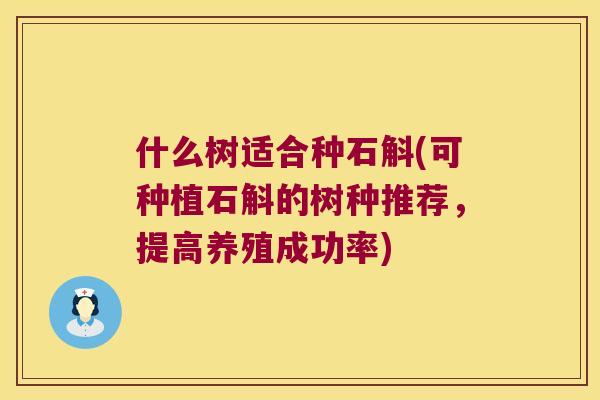 什么树适合种石斛(可种植石斛的树种推荐，提高养殖成功率)