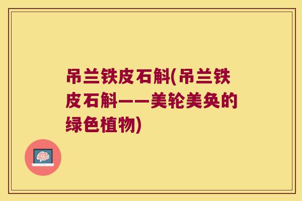 吊兰铁皮石斛(吊兰铁皮石斛——美轮美奂的绿色植物)