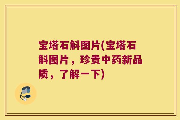 宝塔石斛图片(宝塔石斛图片，珍贵中药新品质，了解一下)