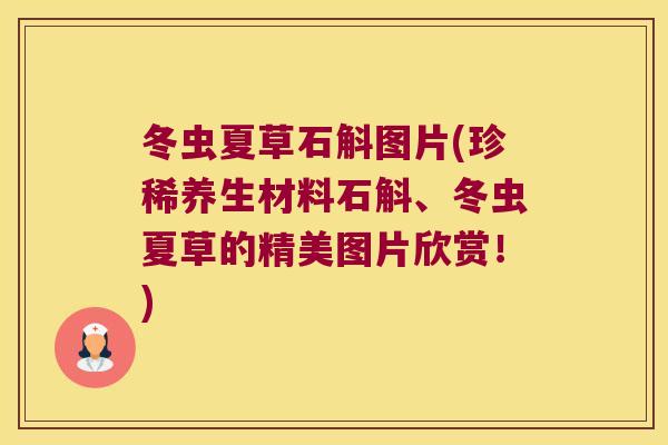 冬虫夏草石斛图片(珍稀养生材料石斛、冬虫夏草的精美图片欣赏!) 冬虫夏草石斛图片(珍稀养生材料石斛、冬虫夏草的精美图片欣赏!)