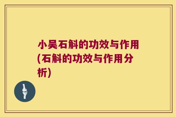 小吴石斛的功效与作用(石斛的功效与作用分析)
