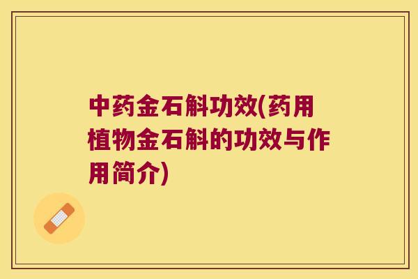 金石斛功效(药用植物金石斛的功效与作用简介) 金石斛功效(药用植物金石斛的功效与作用简介)