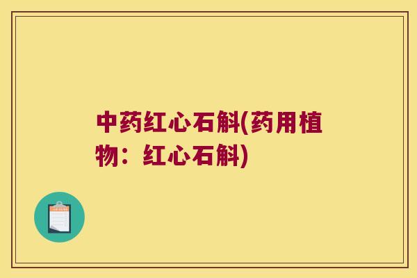 中药红心石斛(药用植物：红心石斛)