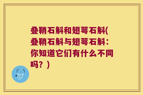 叠鞘石斛和翅萼石斛(叠鞘石斛与翅萼石斛：你知道它们有什么不同吗？)