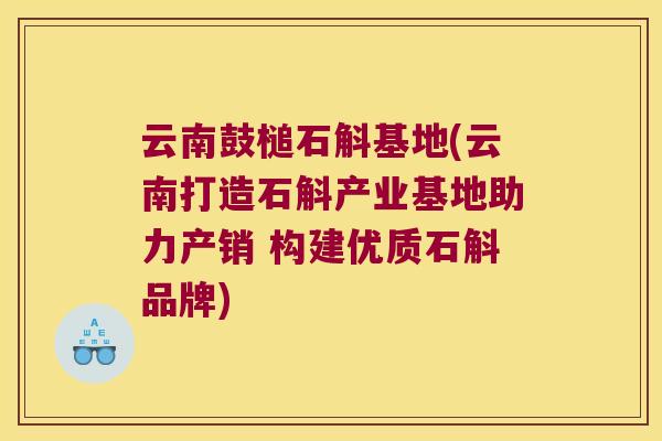 云南鼓槌石斛基地(云南打造石斛产业基地助力产销 构建优质石斛品牌)