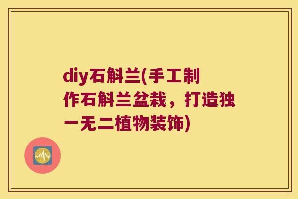 diy石斛兰(手工制作石斛兰盆栽，打造独一无二植物装饰)