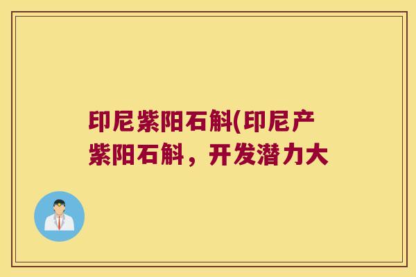 印尼紫阳石斛(印尼产紫阳石斛，开发潜力大