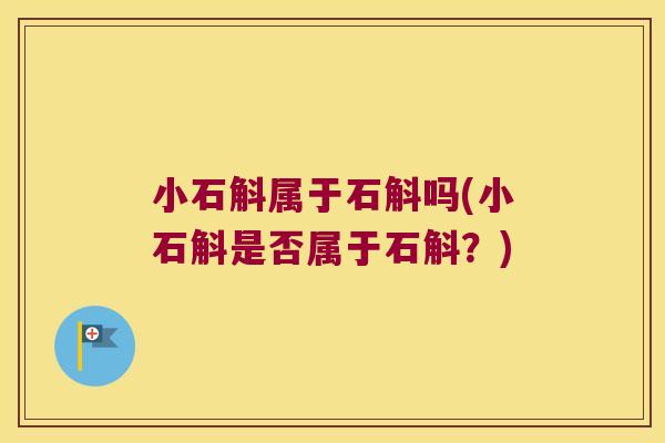 小石斛属于石斛吗(小石斛是否属于石斛？)