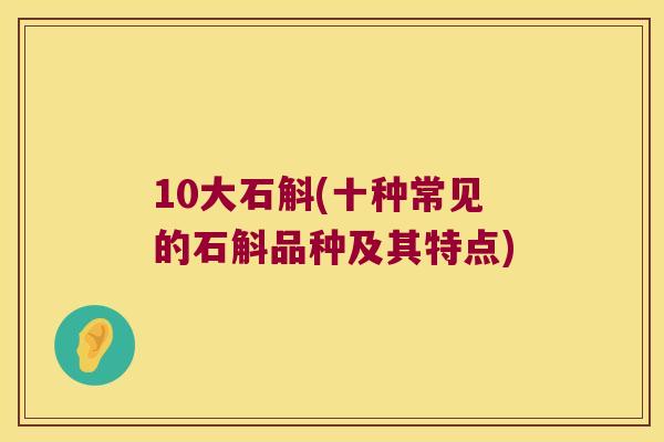 10大石斛(十种常见的石斛品种及其特点) 10大石斛(十种常见的石斛品种及其特点)