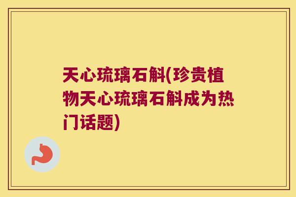 天心琉璃石斛(珍贵植物天心琉璃石斛成为热门话题) 天心琉璃石斛(珍贵植物天心琉璃石斛成为热门话题)