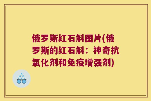 俄罗斯红石斛图片(俄罗斯的红石斛：神奇剂和增强剂)