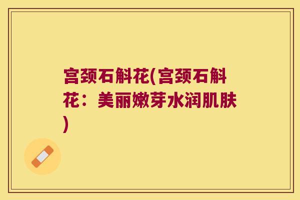 宫颈石斛花(宫颈石斛花：美丽嫩芽水润肌肤)