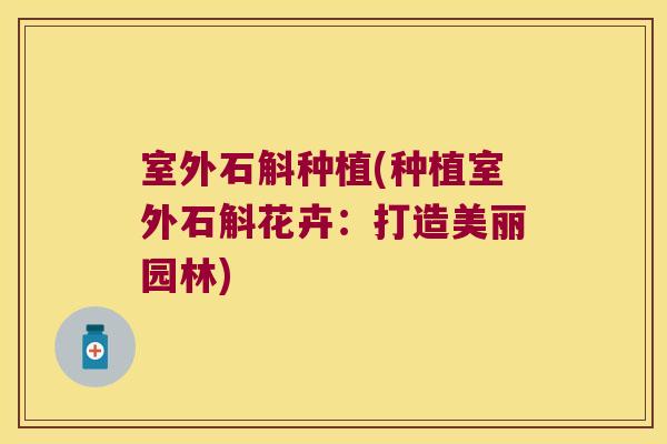 室外石斛种植(种植室外石斛花卉：打造美丽园林)