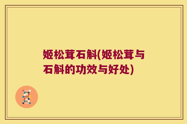 姬松茸石斛(姬松茸与石斛的功效与好处)