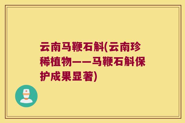 云南马鞭石斛(云南珍稀植物——马鞭石斛保护成果显著)