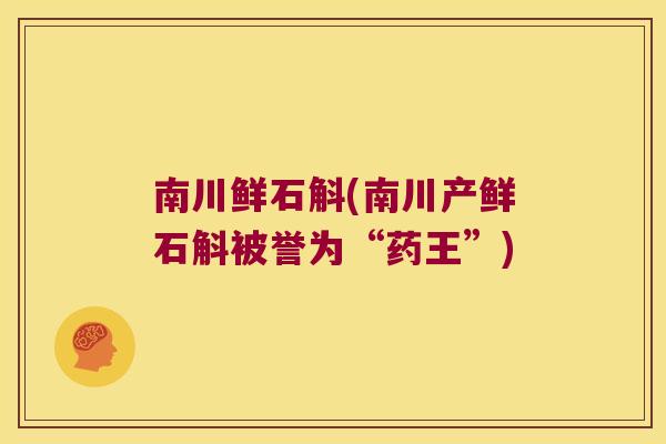 南川鲜石斛(南川产鲜石斛被誉为“药王”)