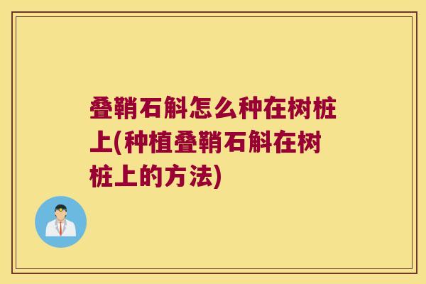 叠鞘石斛怎么种在树桩上(种植叠鞘石斛在树桩上的方法)
