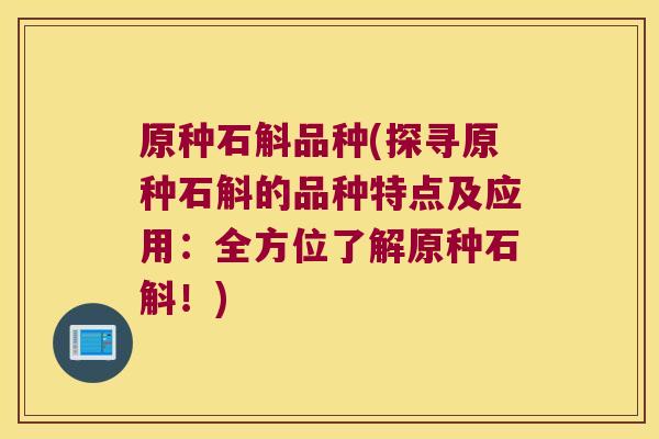 原种石斛品种(探寻原种石斛的品种特点及应用：全方位了解原种石斛！)