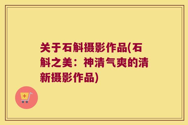 关于石斛摄影作品(石斛之美：神清气爽的清新摄影作品)