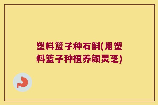 塑料篮子种石斛(用塑料篮子种植养颜灵芝)