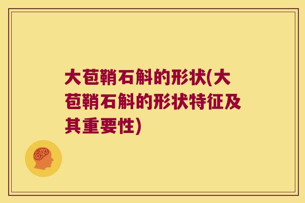 大苞鞘石斛的形状(大苞鞘石斛的形状特征及其重要性)