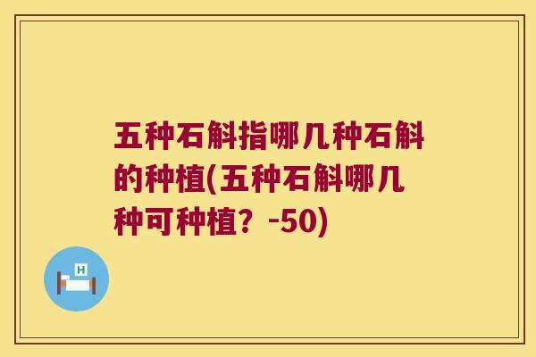 五种石斛指哪几种石斛的种植(五种石斛哪几种可种植？-50)