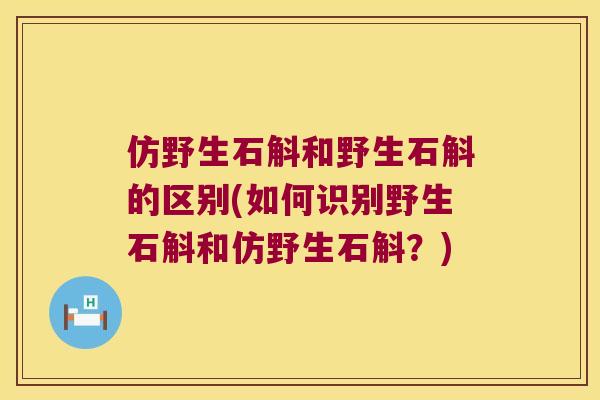 仿野生石斛和野生石斛的区别(如何识别野生石斛和仿野生石斛？)