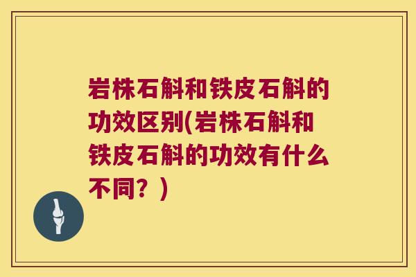 岩株石斛和铁皮石斛的功效区别(岩株石斛和铁皮石斛的功效有什么不同？)