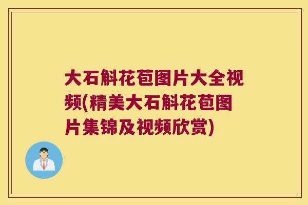 大石斛花苞图片大全视频(精美大石斛花苞图片集锦及视频欣赏)