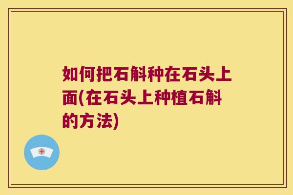 如何把石斛种在石头上面(在石头上种植石斛的方法)