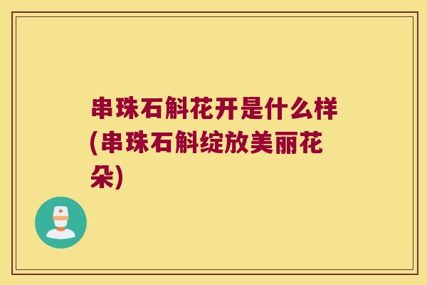 串珠石斛花开是什么样(串珠石斛绽放美丽花朵)