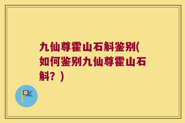 九仙尊霍山石斛鉴别(如何鉴别九仙尊霍山石斛？)