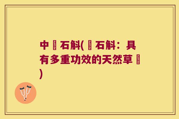 中藥石斛(藥石斛：具有多重功效的天然草藥)