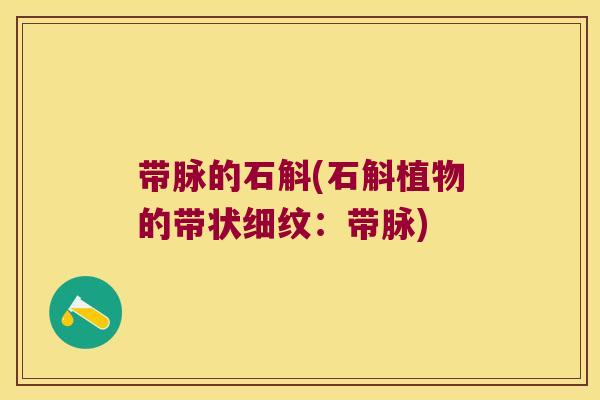 带脉的石斛(石斛植物的带状细纹：带脉)