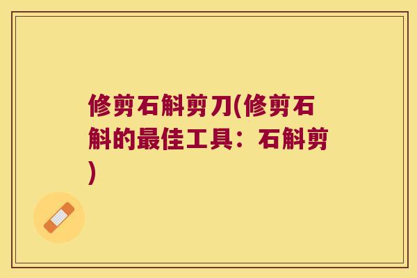 修剪石斛剪刀(修剪石斛的最佳工具：石斛剪)