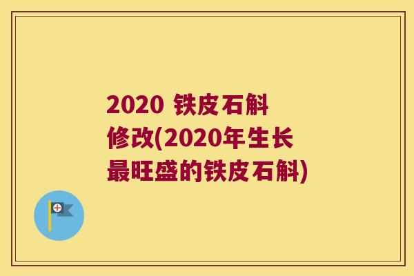 2020 铁皮石斛 修改(2020年生长最旺盛的铁皮石斛)